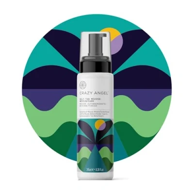 Image of Crazy Angel Vegan Self Tan Mousse (Medium/Dark Tan). Made in UK. 245ml.