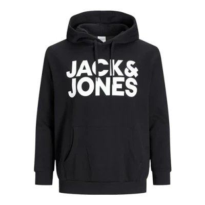 Image of Jack &amp; Jones Jjecorp LOGO PS Hoodie, Men&#039;s, Size: 6XL(4XL), Black