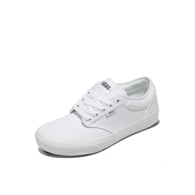Image of Vans Men&#039;s Atwood Sneaker, Canvas White/White, 8 UK