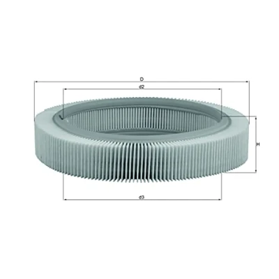 Image of 9974792 Air Filter MAHLE ORIGINAL LX 209 49,0mm 239,0mm Insert SEAT: Ibiza 3, VOLKSWAGEN: GOLF 1, VAUXHALL: Astra Mk2 CC