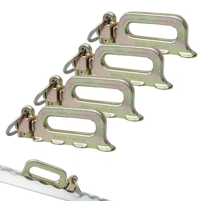 Image of NTG Pack of 4 quadruple fitting for airline rail 5000 daN end lashing rail, galvanised, robust and resilient