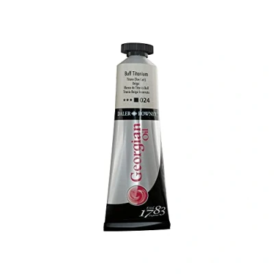 Image of Daler Rowney Georgian Oil Paint, Aluminium Tube, 1.28oz 38 ml, Buff Titanium