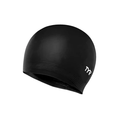 Image of TYR Latex Swim Cap, Black