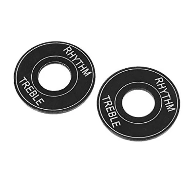 Image of Guitar Toggle Switch Washer, Aluminum Plate Rhythm Treble Washer Ring for Electric Guitar(Black)