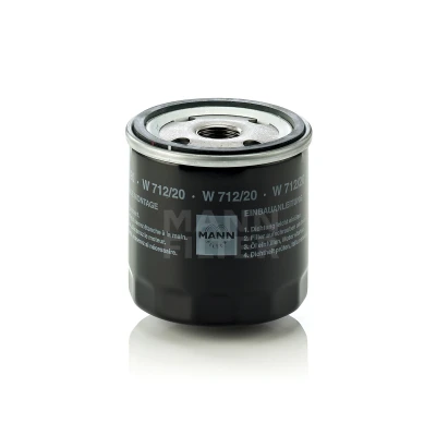 Image of 035115591 Oil Filter MANN W 712/20 3/4 16 UNF Spin on AUDI: Quattro, 200 C2 Saloon