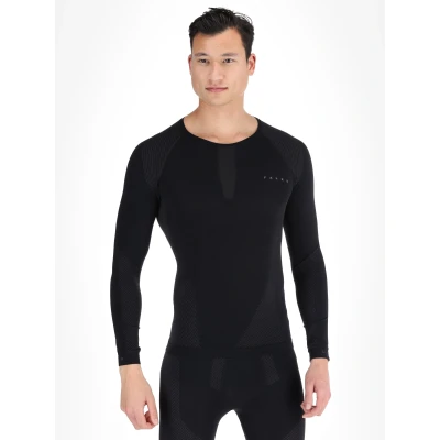 Image of FALKE Men&#039;s Warm Round Neck M L/S SH Functional Yarn Quick Dry 1 Piece Base Layer Top, Black (Black 3000) new eco friendly, XXL