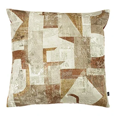 Image of Ashley Wilde Neutra Feather Filled Cushion, Sunstone/Terracotta, 50 x 50cm