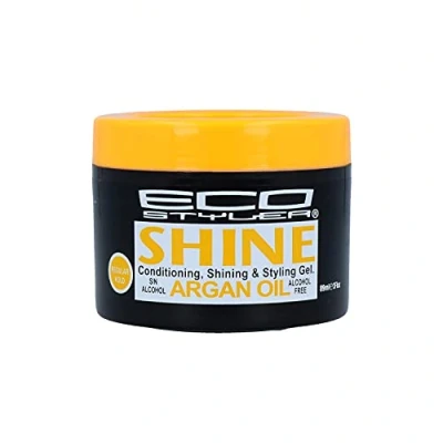 Image of ECOCO Eco Shine Gel Argan Oil Conditions Adds Brilliant Alcohol Free Strengthens and Hydrates Superior Hold Revitalizes Weightless Contains Rare Oils 89 ml3 oz, 140 gram