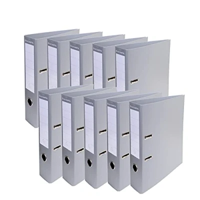 Image of Exacompta Ref. 53740E Box of 10 Prem&#039;Touch A4 lever arch files Spine 70 mm Mechanical 75 External dimensions: 32 x 29 7 cm Format to file Colour: Gray