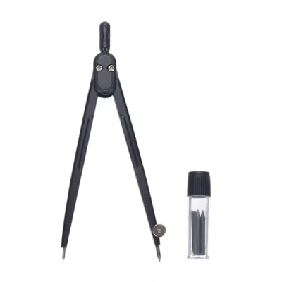 Image of M&amp;G Compass for Geometry, Metal with Extra Leads Geometry Math Drafting Drawing Measuring Tools Classroom Office Supplies, Black