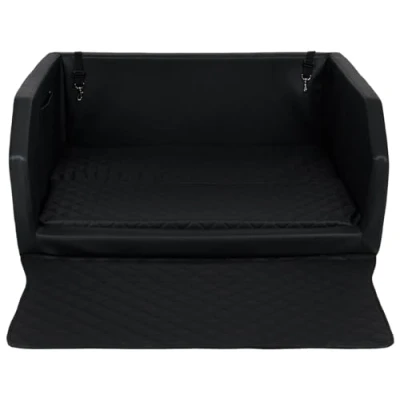 Image of Velinda dog car boot transporter, bed, mattress, 100x70 cm (COLOUR: black)