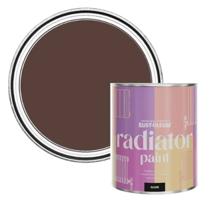 Image of Rust Oleum Red Heat Resistant Radiator Paint in Gloss Finish Valentina 750ml
