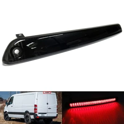 Image of Black Smoked Lens LED Rear High Level Centre Third Brake Stop Light For 2006 2018 MB Sprinter 906 Crafter 2E 2018+ 907 910