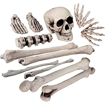 Image of Boland 74391 Skull and Bones Prop Set Pack of 12