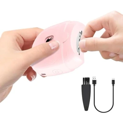 Image of Electric Nail Clipper, 2 Speeds Automatic Trimmer for Adults Seniors Baby Children with LED Light, Rechargeable Clippers Men Women Kids File Cutter