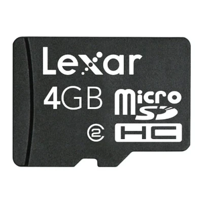 Image of Lexar Professional 4GB Class 2 MicroSDHC Flash Memory Card with SD Adapter
