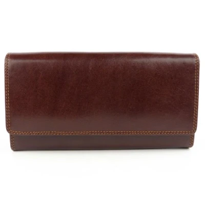 Image of Quality LADIES Italian LEATHER PURSE/Wallet by Visconti; Monza Collection Gift Boxed (Brown)