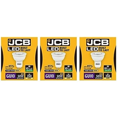 Image of 3 X JCB 5w = 50w LED GU10 100deg 3000k Warm White 350lm [Energy Class A+]