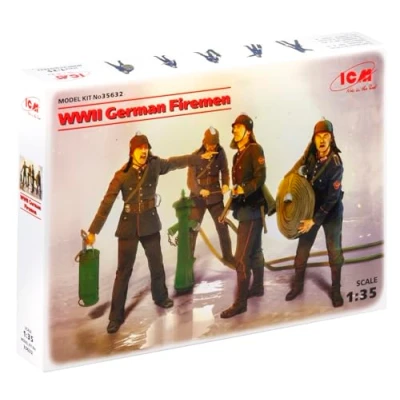 Image of ICM ICM35632 1:35 WWII German Firemen 4 Figs, 8 x 35 millimetres