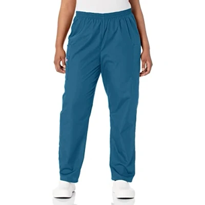 Image of Cherokee Women&#039;s Workwear Elastic Waist Cargo Scrubs Pant, Caribbean Blue, X S Petite
