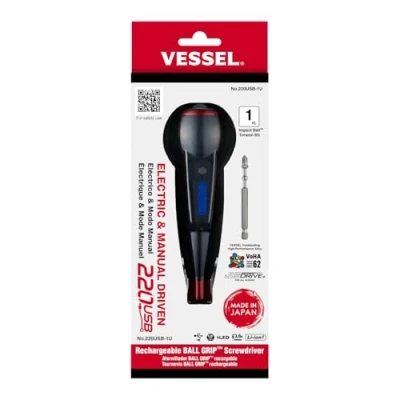 Image of VESSEL BALL GRIP Rechargeable Screwdriver Cordless No.220USB 1U 220USB1U Made in Japan by