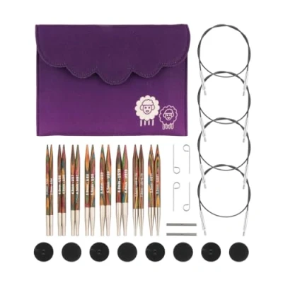 Image of KnitPro Interchangeable Circular Knitting Needle Tips Deluxe Set Symfonie (3.50 8.00mm)