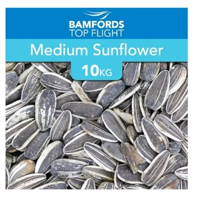 Image of Bamfords Premium Striped Sunflower Seeds Parrot Parakeet Wild Garden Bird Seed Energy 10kg