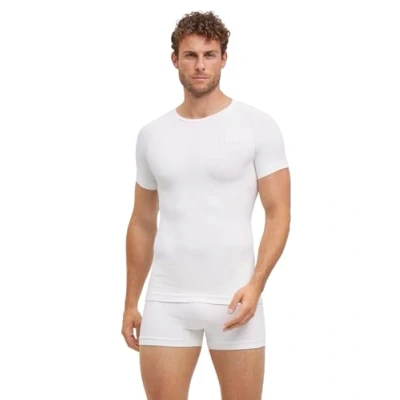 Image of FALKE Men&#039;s Warm Round Neck M S/S TS Functional Yarn Quick Dry 1 Piece Base Layer Top, White (White 2860) New eco Friendly,