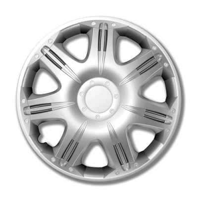 Image of Petex Opus RB530115 Decorative Hubcap 15 Inches One Layer of Paint ABS Plastic Silver Car Wheel Trims (Set 4)