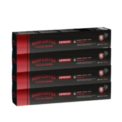 Image of Nishcoffee Lungo Capsules Coffee,Coffee Pods,Nespresso Compatible Set of 4 (40 Capsules)