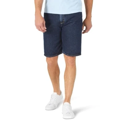 Image of Wrangler Authentics Men&#039;s Classic Relaxed Fit Five Pocket Jean Short Denim, Jet Black, 36