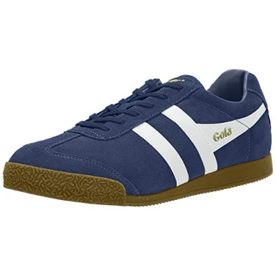 Image of Gola Men&#039;s Harrier Suede Sneakers, Blue (Baltic/White Hw), 11 UK