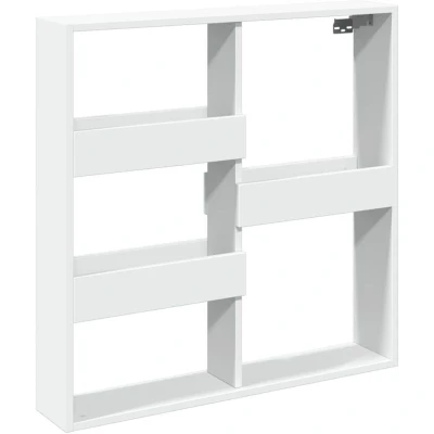 Image of vidaXL Wall Cabinet White 80x15x80 cm Engineered Wood
