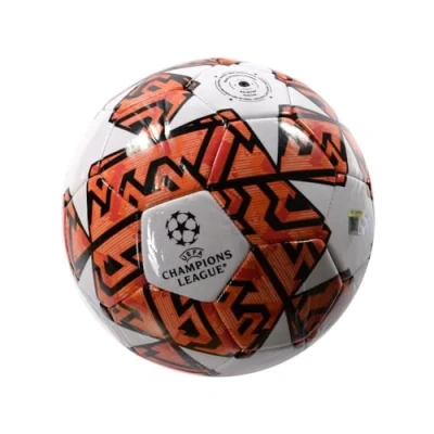 Image of UEFA Champions League Patterned Football (5) (White/Orange/Black)