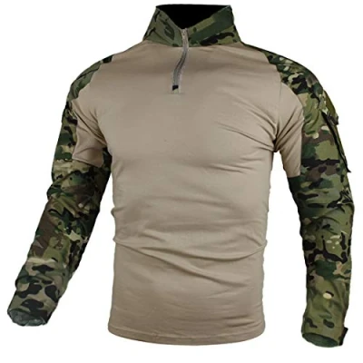 Image of zuoxiangru Tactical Combat Shirt, Ripstop Breathable Multicam T Shirt for Hunting Military Airsoft (Cp, UK M=Tag XL)