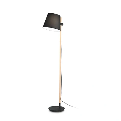 Image of Axel Floor Lamp With Tapered Shade Black