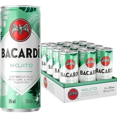 Image of Bacardi Mojito, 250 ml (12 Pack RTD)