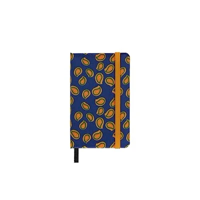 Image of Moleskine Silk Notebook, Hardcover with Italian Mantero Cover, Blank Pages and Elastic Closure, Gift Packaging, Extra Small Format 13.6X8.8 cm, Blue Color