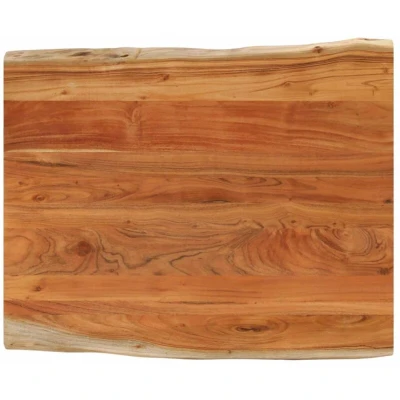 Image of vidaXL Rectangular Table Top 90x80x3.8 cm Live Edge Solid Acacia Wood Brown