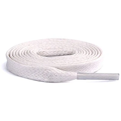 Image of 150cm / 59&quot; White Flat Waxed Trainer Shoe laces Smart Laces® ideal replacement for adults or kids Trainers sports shoes athletic sneakers Shoelaces