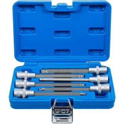 Image of BGS 4258 Bit Socket Set 12.5 mm (1/2&quot;) Drive internal Hexagon with Ball Head 5 12 6 pcs.