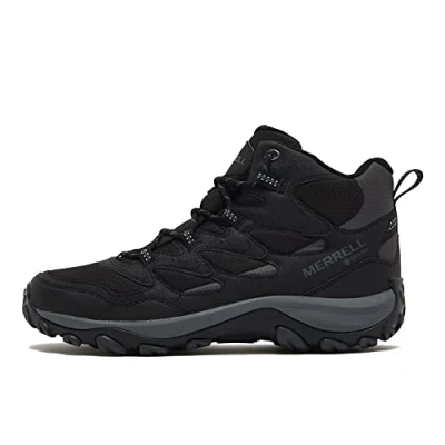 Image of Merrell Men&#039;s West Rim Sport GORE TEX® Mid Walking Boots (Black, UK Footwear Size System, Adult, Men, Numeric, Medium, 11)