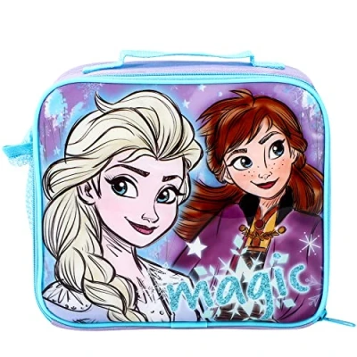 Image of TDL Elsa and Anna Lunch Bag Magic Children&#039;s School or Travel Dinner