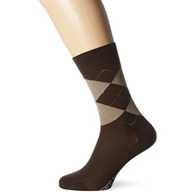 Image of KUNERT Men&#039;s Andrew Soh Socks, Dark Brown, 39