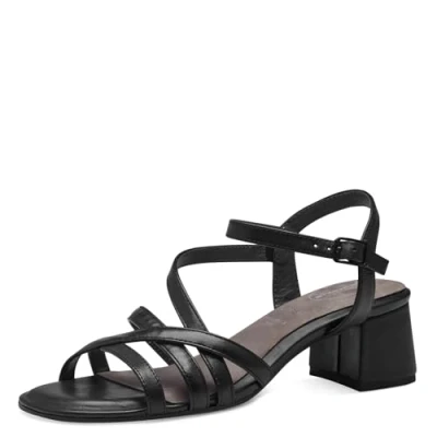 Image of TAMARIS Women&#039;s 8 88314 42 Heeled Sandal, Black, 4 UK