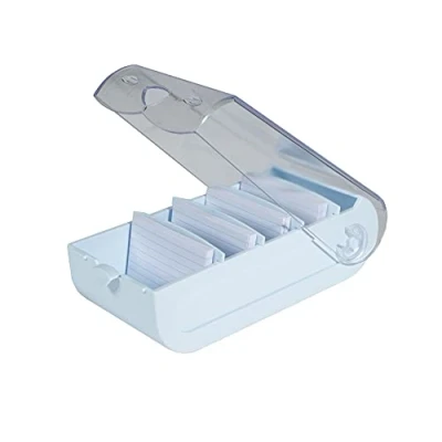 Image of Exacompta Ref. 5346223D 1 Learning box BUNNYBOX A7 dimensions 25x13.2x8.5 cm colour pastel blue/crystal capacity up to 900 cards in format