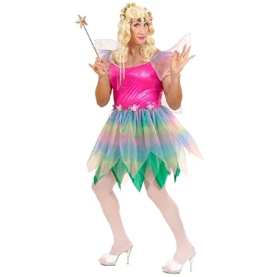 Image of xL Rainbow Fairy Mens Costume Extra Large for Christmas Panto Nativity Fancy Dress