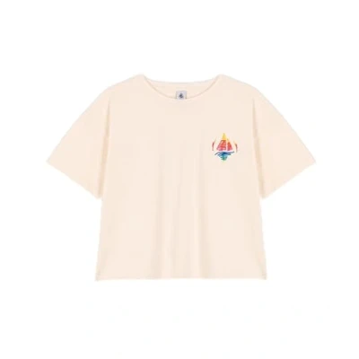 Image of Petit Bateau Women’s Short Sleeve T Shirt, White Avalanche, XS