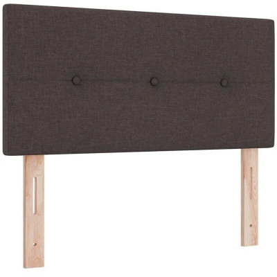 Image of vidaXL Headboard Button Tufted Dark Brown 80 cm Fabric