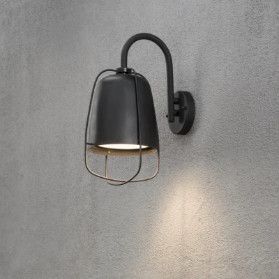 Image of Perugia Outdoor Modern Wall Light Black, IP44